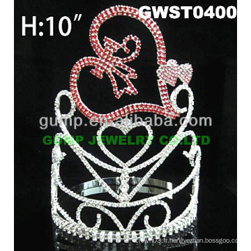 Couronne de couronne de cristal coeur -GWST0400